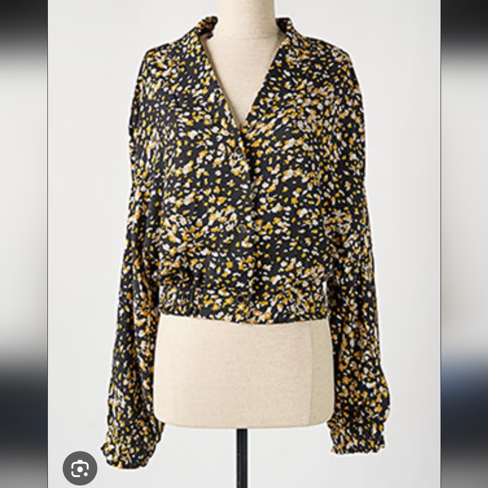 Molly Bracken Black and Yellow Floral Blazer